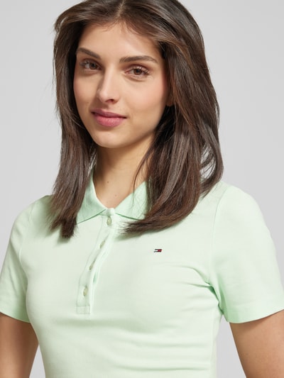 Tommy Hilfiger Knielange polo-jurk met logostitching, model '1985' Mintgroen - 3