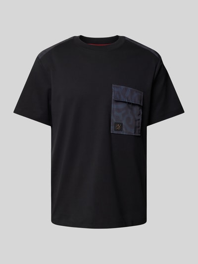 HUGO T-Shirt mit Label-Patch Modell 'Dabieno' Black 2