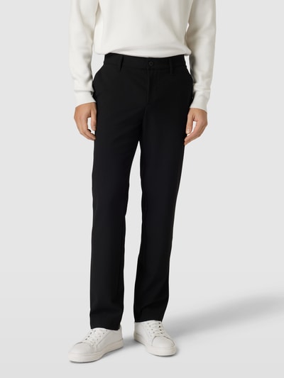 ALBERTO Slim fit broek met steekzak Zwart - 4