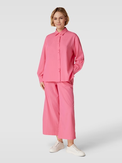 Fransa Overhemdblouse met zijsplitten, model 'Vibi' Roze - 1