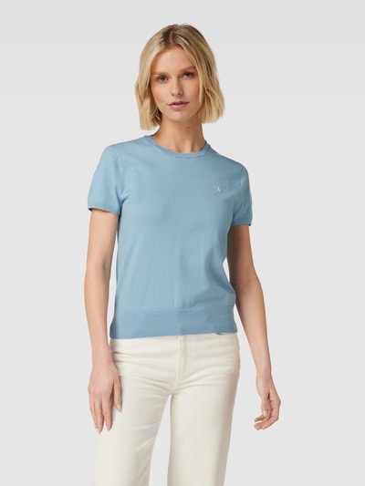 Polo Ralph Lauren Pullover mit Label-Stitching Rauchblau 4