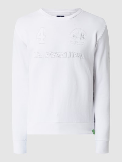 La Martina Sweatshirt mit Logo  Weiss 2