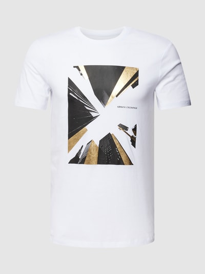 ARMANI EXCHANGE T-Shirt mit Motiv-Print Weiss 2