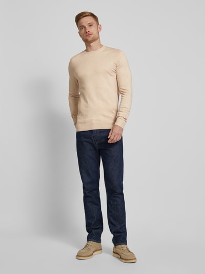 MCNEAL Pullover in Strick-Optik Beige Melange 1