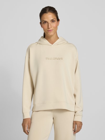 Smith and Soul Hoodie mit überschnittenen Schultern Offwhite Melange 4