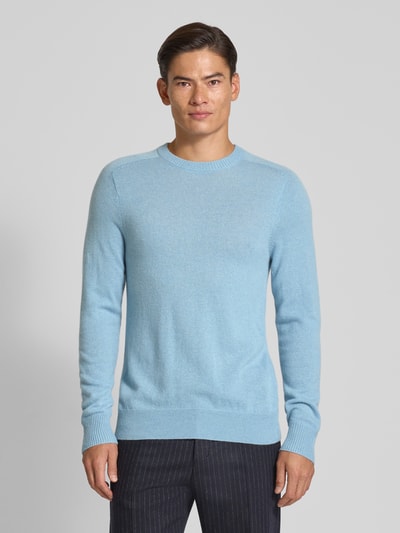 FTC-Cashmere Kaschmirpullover mit Rundhalsausschnitt Hellblau 4