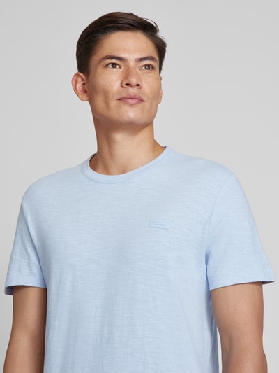 CK Calvin Klein T-shirt met labelmotief Lichtblauw - 3