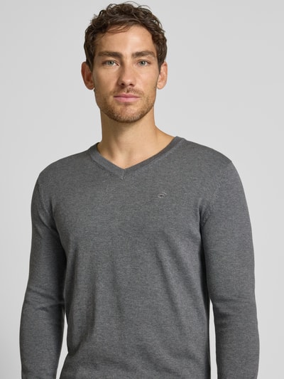 Tom Tailor Regular fit pullover van puur katoen  Antraciet - 3