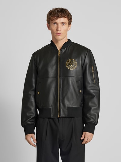 Versace Jeans Couture Bomberka z imitacji skóry Czarny 4