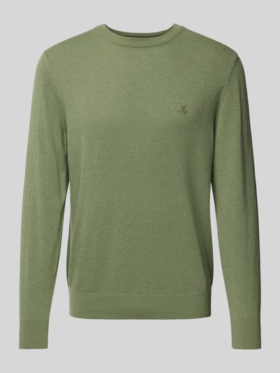 Marc O'Polo Loose fit pullover met ronde hals Olijfgroen - 2