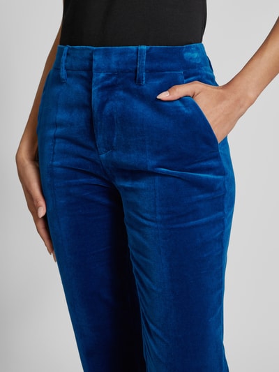 Zadig & Voltaire Bootcut broek met riemlussen, model 'PREVY VELVET' Oceaanblauw - 3