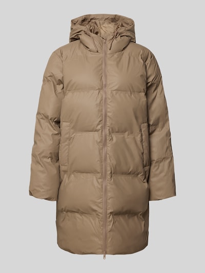 FREE/QUENT Regular Fit Steppmantel mit Zweiwege-Reißverschluss und Eingrifftaschen Taupe 2