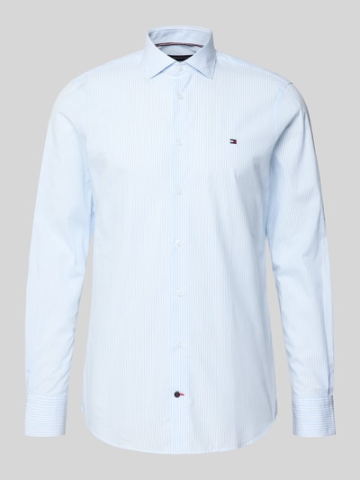 Tommy Hilfiger Tailored Slim fit zakelijk overhemd van puur katoen Bleu - 2