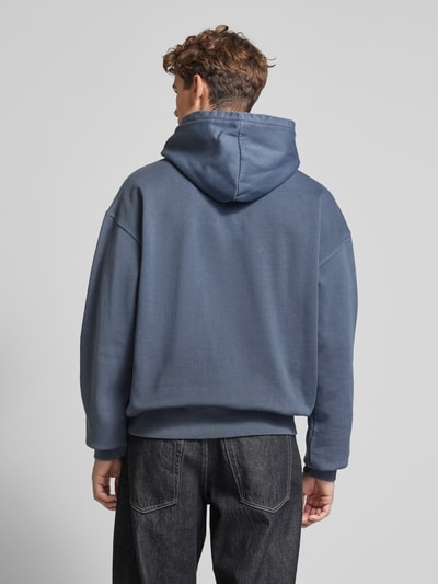 Pegador Oversized Hoodie mit Label-Stitching Rauchblau 5