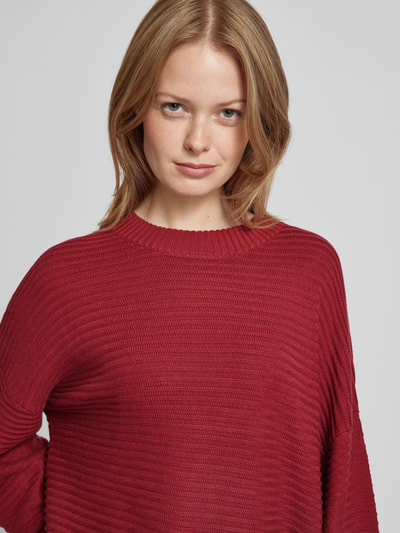 s.Oliver RED LABEL Gebreide pullover met structuurmotief Rood - 3