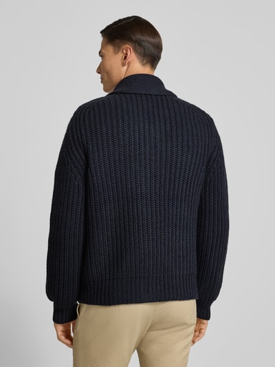 BOSS Regular Fit Strickjacke aus Schurwoll-Kaschmir-Mix - BECKHAM x BOSS Marine 5