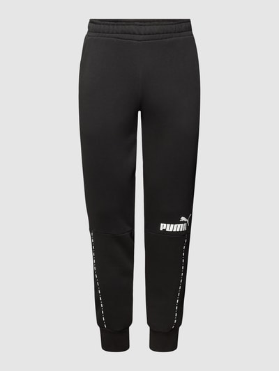 PUMA PERFORMANCE Sweatpants mit Label-Print Modell 'ESS BLOCK x TAPE' Black 2