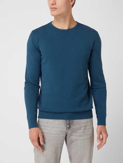 Tom Tailor Pullover aus Baumwolle Marine Melange 4