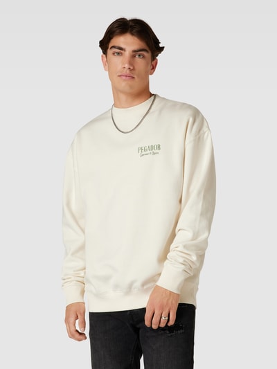 Pegador Oversized sweatshirt met labelprint, model 'Racoon' Offwhite - 4