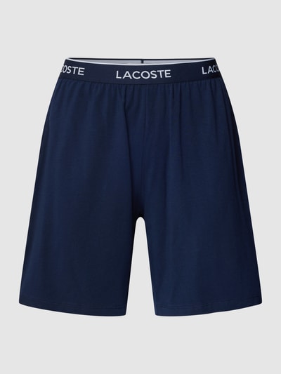 Lacoste Pyjama-Shorts mit Label-Schriftzug Dunkelblau 2