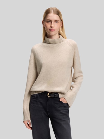 BOSS Regular Fit Rollkragenpullover aus Kaschmir Sand 4