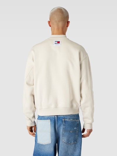 Tommy Jeans Boxy fit sweatjack met labelstitching Beige - 5