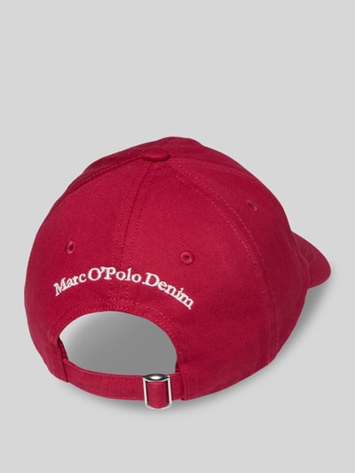 Produktfoto, Basecap aus reiner Baumwolle - Special Drop von Marc O'Polo Denim in Rot, Optik: Unifarben, Applikation: Logo-Stitching, verstellbarer Riegel