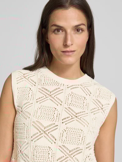 Jake*s Casual Regular Fit Stricktop mit Crochet Offwhite 3