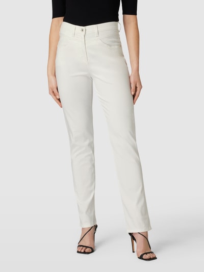 Raphaela By Brax Super Dynamic Fit Jeans in unifarbenem Design Modell 'LAURA NEW' Offwhite 4