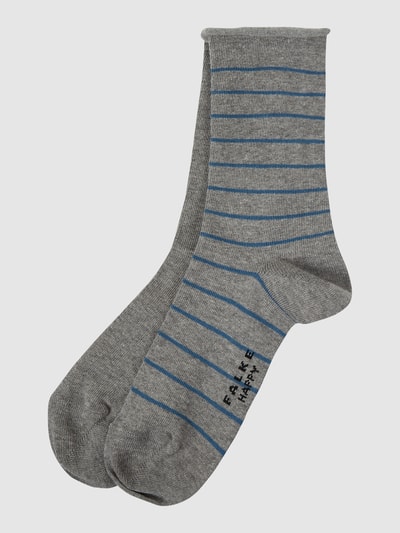 FALKE Socken mit Stretch-Anteil im 2er-Pack Modell 'Happy' Mittelgrau 1