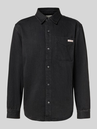 Calvin Klein Jeans Regular Fit Jeanshemd mit Logo-Patch Modell 'Classic' Black 2