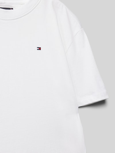 Tommy Hilfiger Teens T-Shirt mit Logo-Stitching Weiss 2