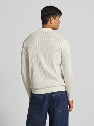 ONLY & SONS Regular Fit Poloshirt aus Baumwoll-Mix Modell 'MOON' Offwhite 5