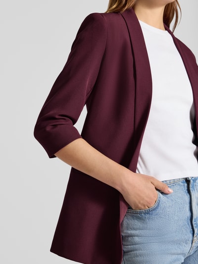 Only Żakiet długi o kroju regular fit z rękawem o dł. 3/4 model ‘ELLY’ Bordowy 3