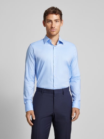 BOSS Regular Fit Business-Hemd mit Knopfleiste Bleu 4