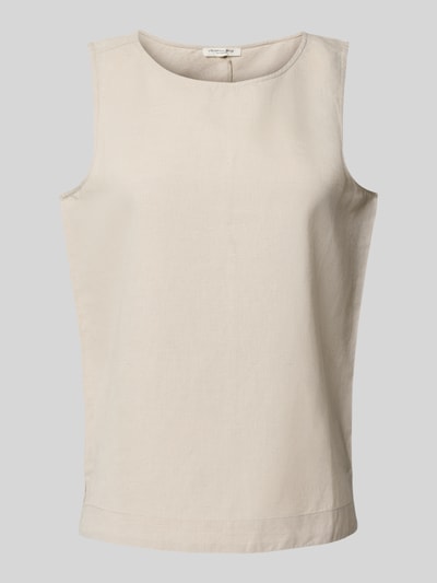 Christian Berg Woman Leinentop mit Rundhalsausschnitt Beige 2