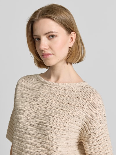 OPUS Strickshirt mit U-Boot-Ausschnitt Modell 'Pinse breath' Sand 3