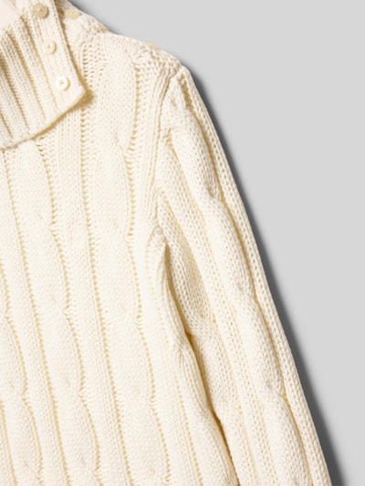 Polo Ralph Lauren Teens Gebreide pullover met ribboorden Offwhite - 2