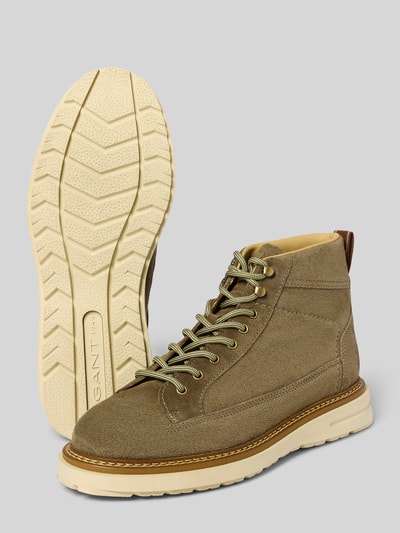 Gant Veterschoenen met gestructureerde zool, model 'Hillprep' Olijfgroen - 4