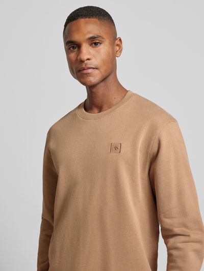 Scotch & Soda Sweatshirt met labeldetail Zand - 3