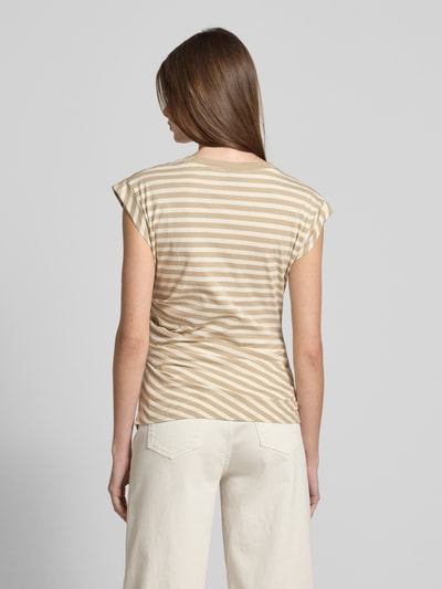 BOSS Slim Fit T-Shirt aus reiner Baumwolle Beige Melange 5