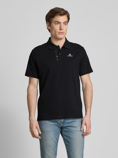 FIRE + ICE Poloshirt mit Label-Print Modell 'MICK' Black 4