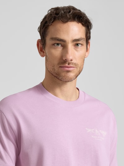 Marc O'Polo Relaxed Fit T-Shirt aus reiner Baumwolle Flieder 3