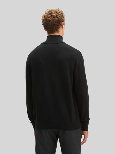 Marc O'Polo regular fit schipperstrui van mix van katoen en scheerwol Zwart - 5