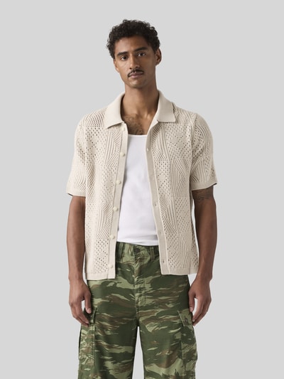 Levi's® regular fit overhemd met korte mouwen van katoen tricot Offwhite - 4