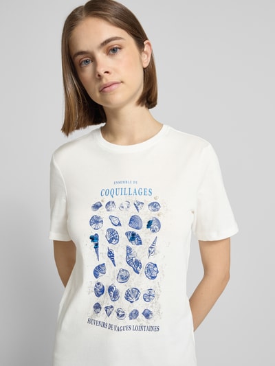 ONLY Regular Fit T-Shirt aus reiner Baumwolle Modell 'KITA' Weiss 3