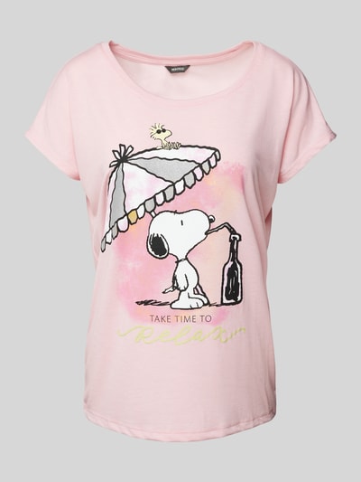 Montego T-shirt z nadrukowanym motywem Różowawy 2
