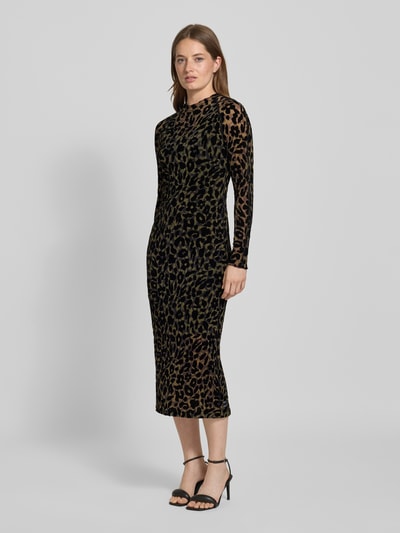 Marc Cain Midi-jurk met all-over dierenprint Kaki - 1