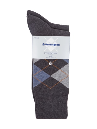 Burlington Socken im 2er-Pack Anthrazit Melange 2