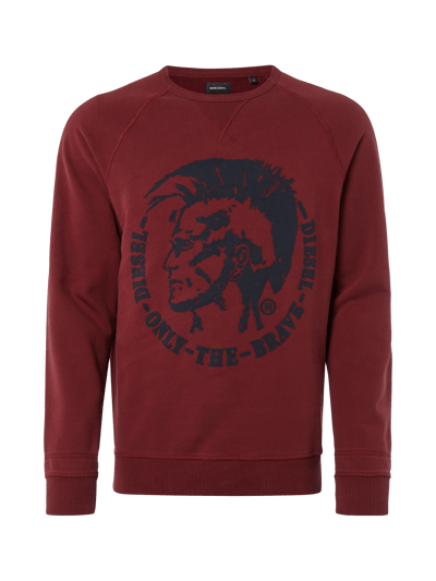 Diesel Sweatshirt mit Raglanärmeln  Bordeaux 1